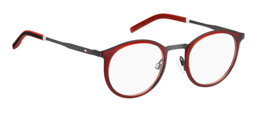 Premium Men Tommy Hilfiger Eyeglasses: TH 1845 - Red(2) - SpecSMART Eye Clinic (Diagonal View)